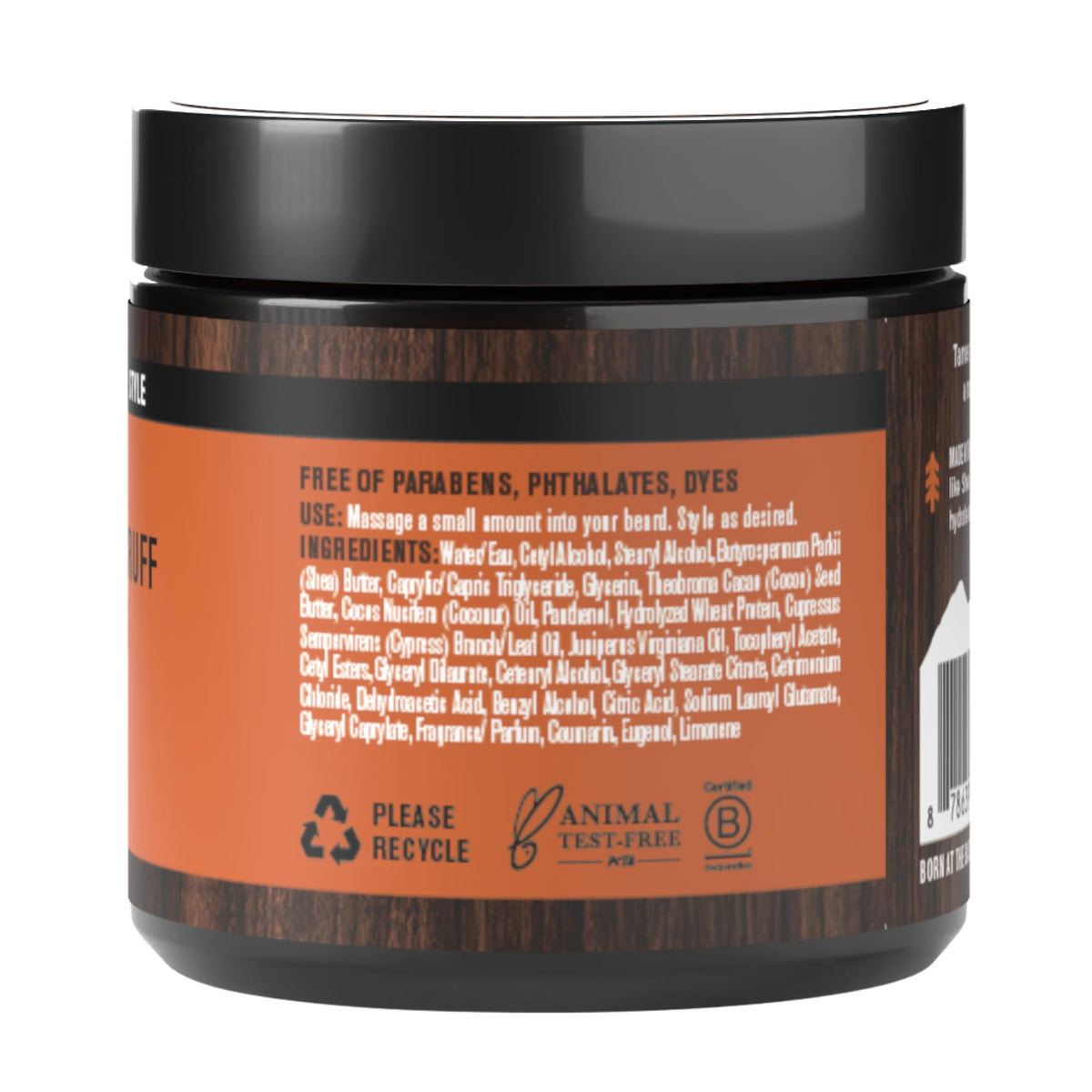 Every Man Jack jar inside travel pouch illustrating portability and on-the-go grooming benefit