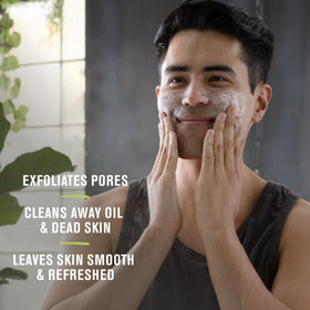 Every Man Jack open tube showing smooth scrub consistency for easy application