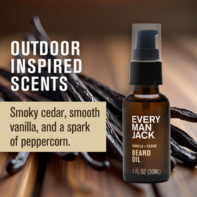 Every Man Jack oil texture on palm demonstrating quick absorption