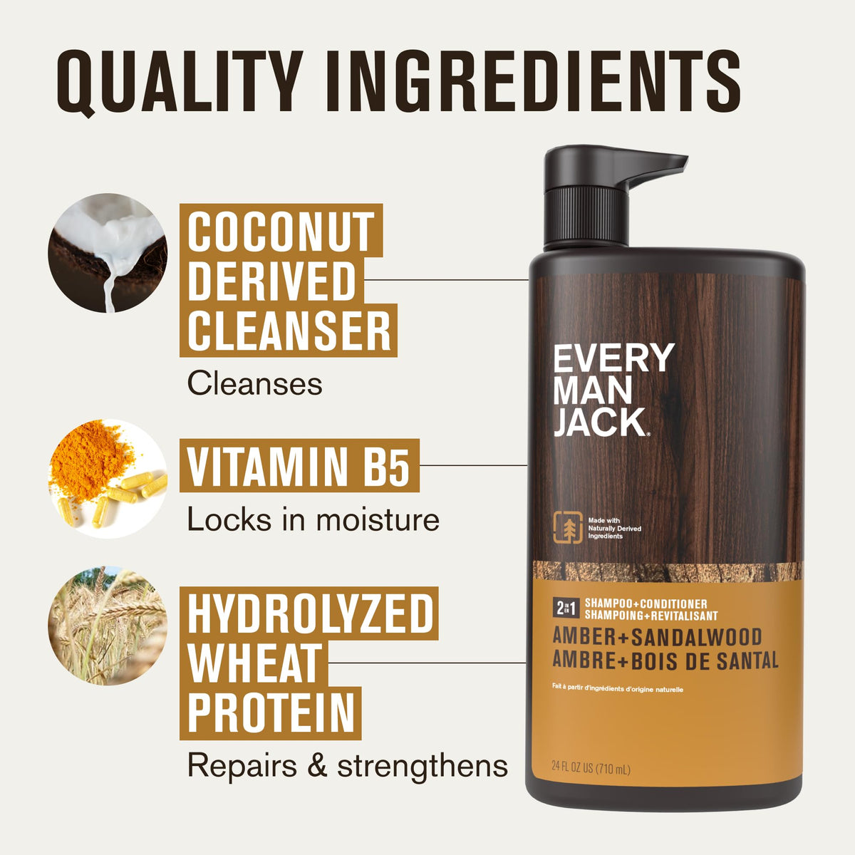 Every Man Jack wheat protein visual emphasizing strengthening benefit for hair resilience