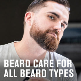 Every Man Jack wooden comb beside beard for scale and even product distribution
