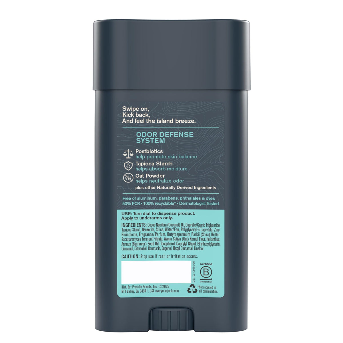 Every Man Jack scent mood shot with coconut and vanilla props communicating warm fragrance