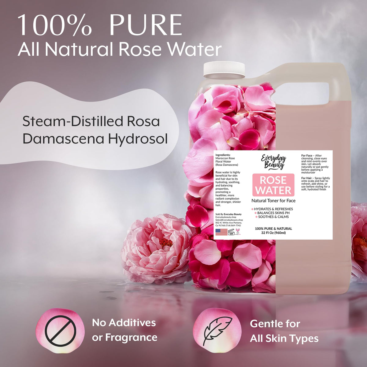 Everyday Beauty close-up rose petals highlighting natural ingredient purity