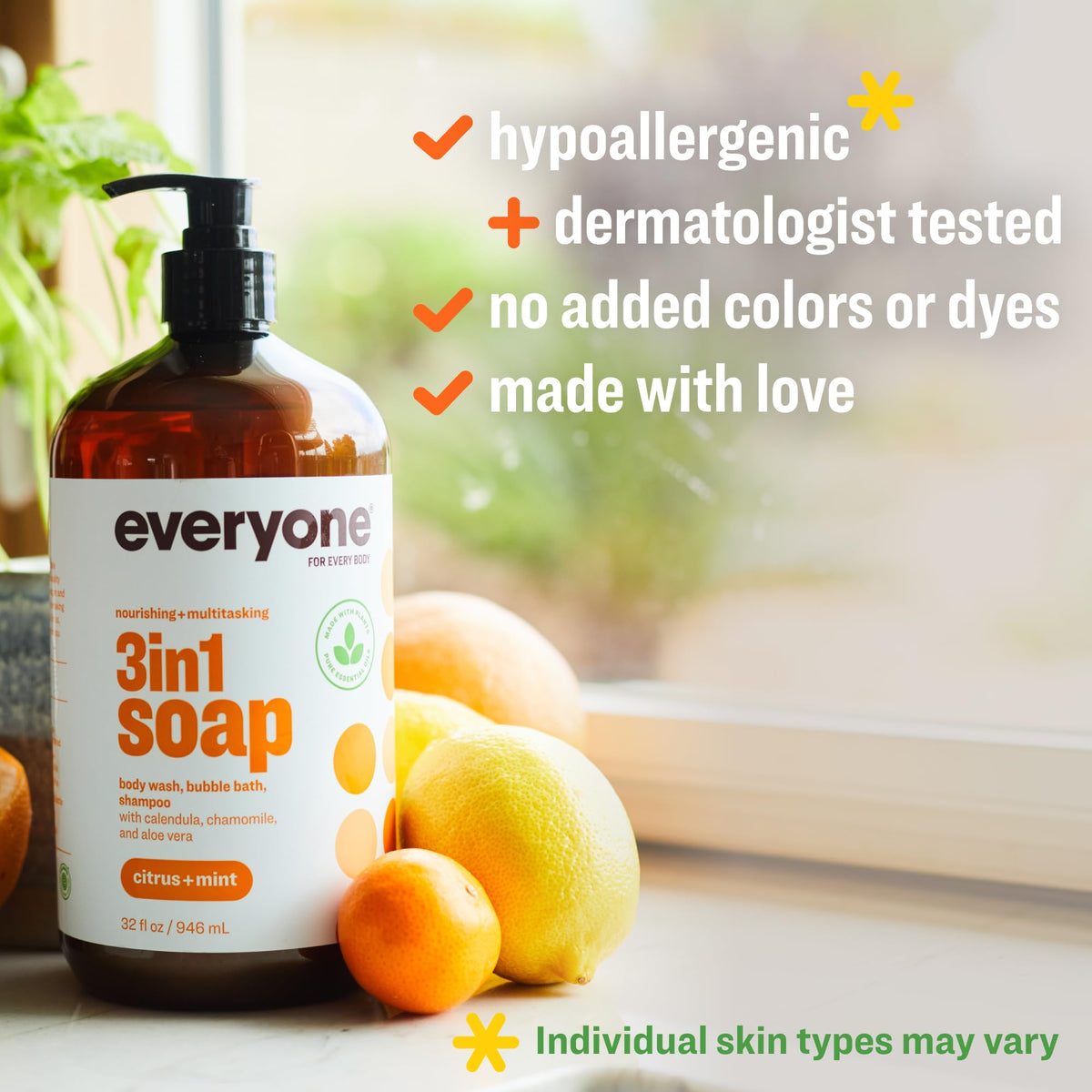 everyone brand back label closeup listing ingredients and certifications