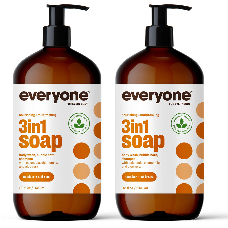 everyone for every body front packaging showing two 32 oz bottles and scent