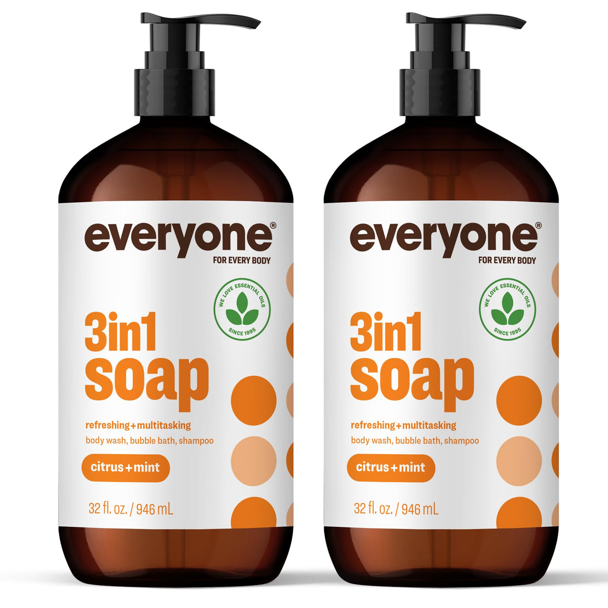everyone brand front packaging showing two 32 ounce bottles and scent