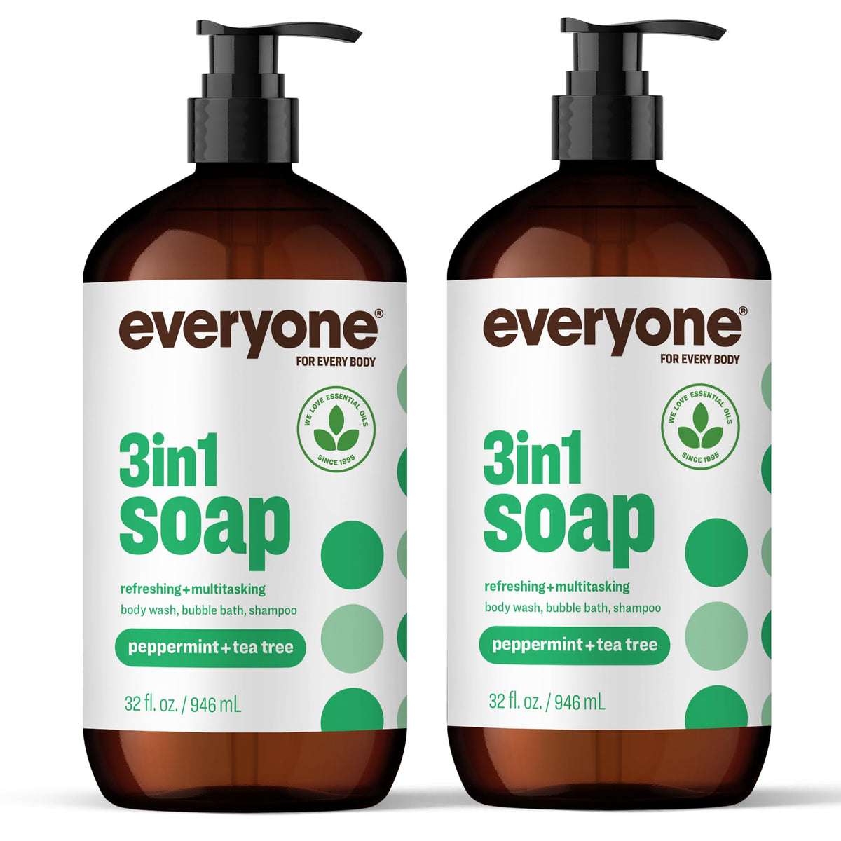 everyone front packaging showing dual 32 ounce bottles and clear labeling benefit convenience