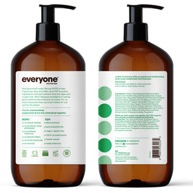 everyone pouring texture into hand showing rich lather and gentle cleansing benefit