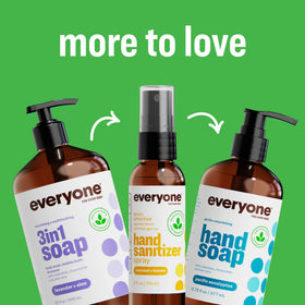 everyone bottle next to hand showing size and scale benefit long lasting supply