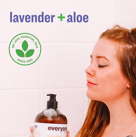everyone for every body creamy lather from 3-in-1 soap showing gentle texture benefits