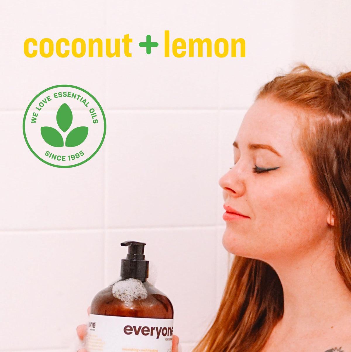 everyone creamy foam texture close-up illustrating gentle lather benefit for skin and hair