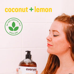 everyone creamy foam texture close-up illustrating gentle lather benefit for skin and hair