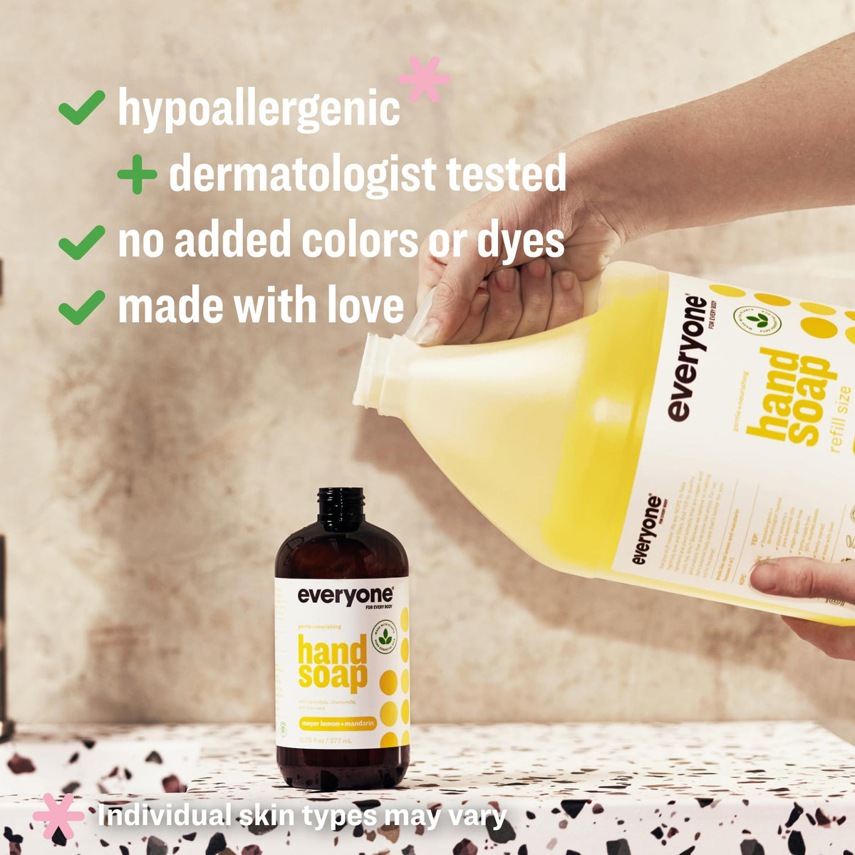 everyone close-up of soap lather texture highlighting gentle cleanse benefit