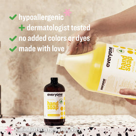 everyone close-up of soap lather texture highlighting gentle cleanse benefit