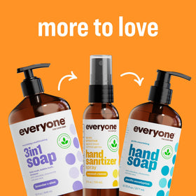 everyone bottle next to hand showing 12.75 ounce scale for portion clarity