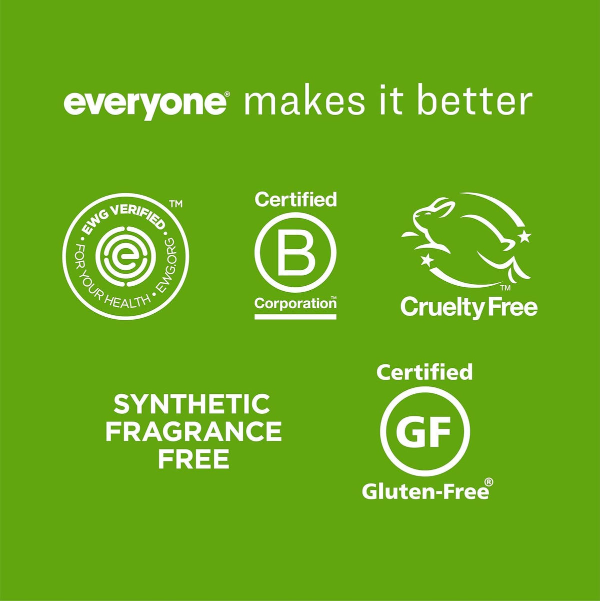everyone label closeup highlighting ingredients and cleaner formulation
