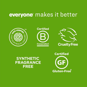 everyone label closeup highlighting ingredients and cleaner formulation