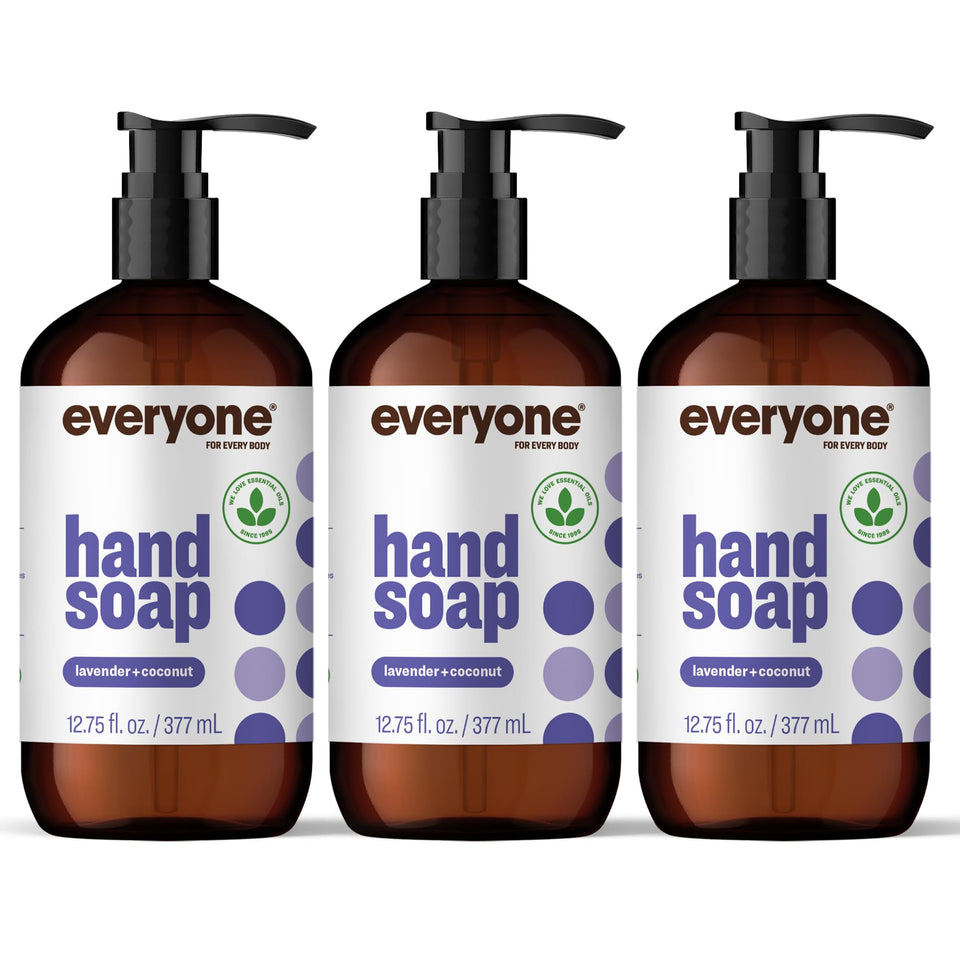 everyone for every body front packaging showing bottle and label, clear ingredient visibility and eco benefit