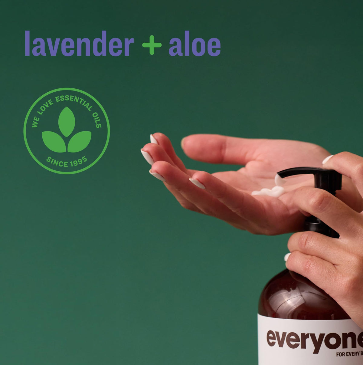 everyone lotion cream texture on skin highlighting quick absorption benefit