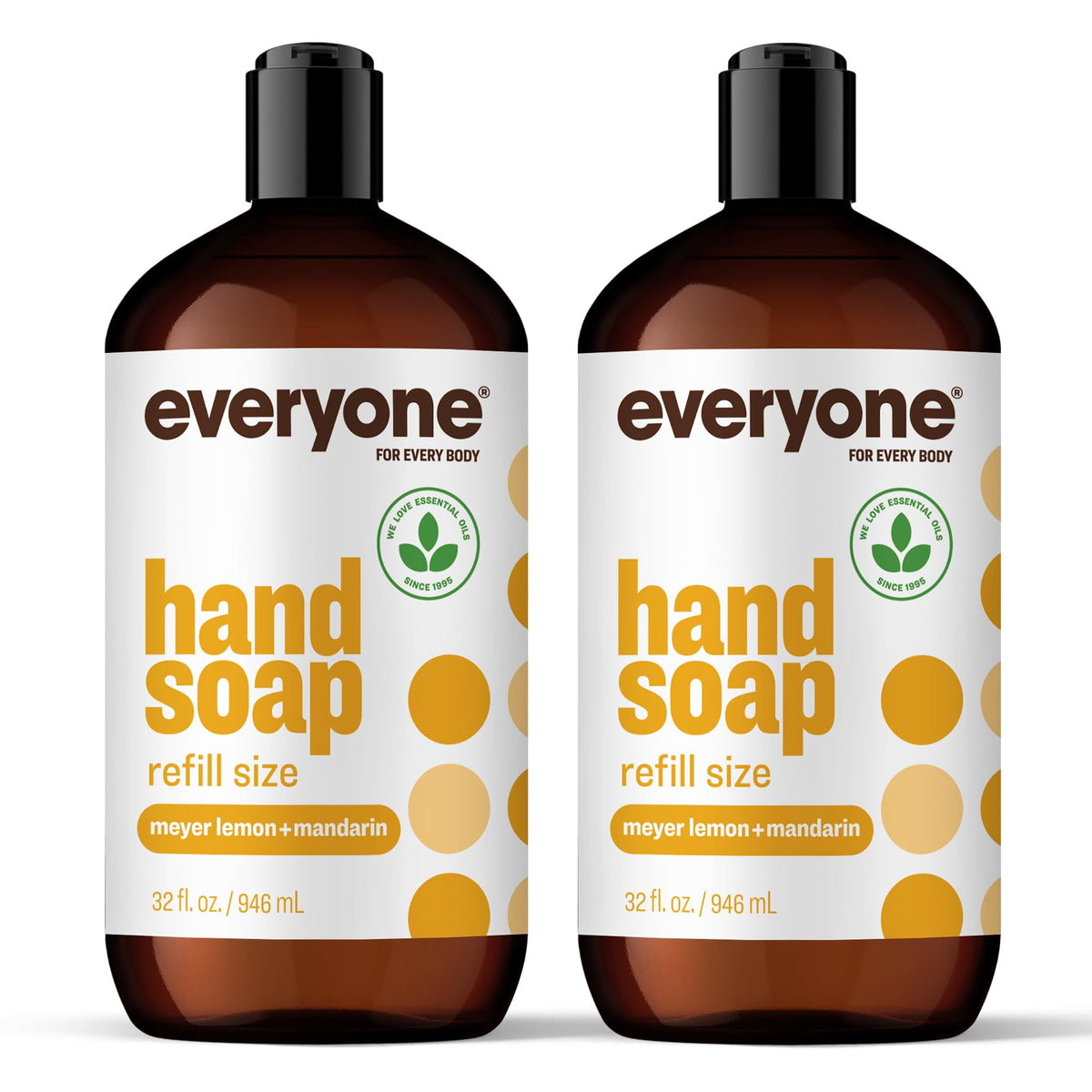 everyone front packaging showing two 32 oz refill bottles and citrus scent benefit