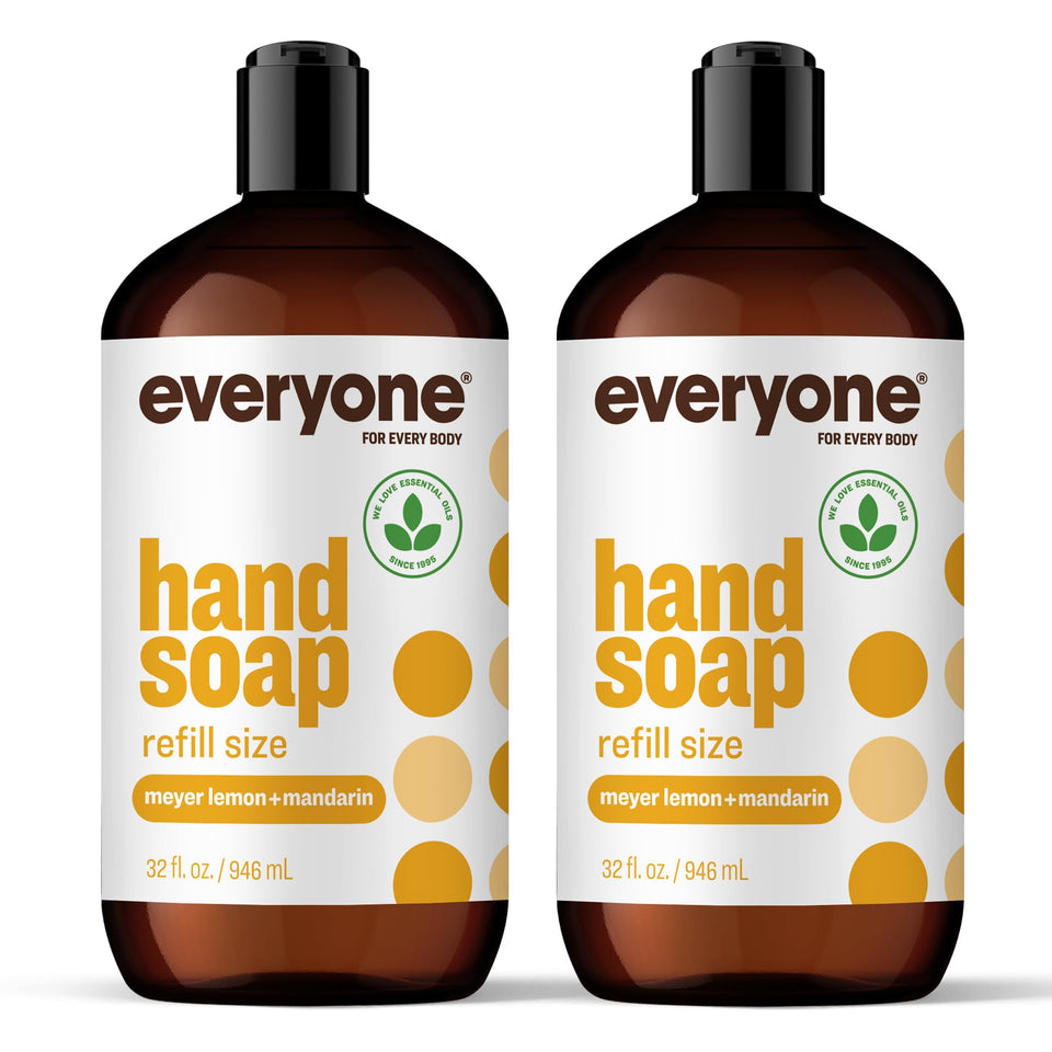 everyone front packaging showing two 32 oz refill bottles and citrus scent benefit