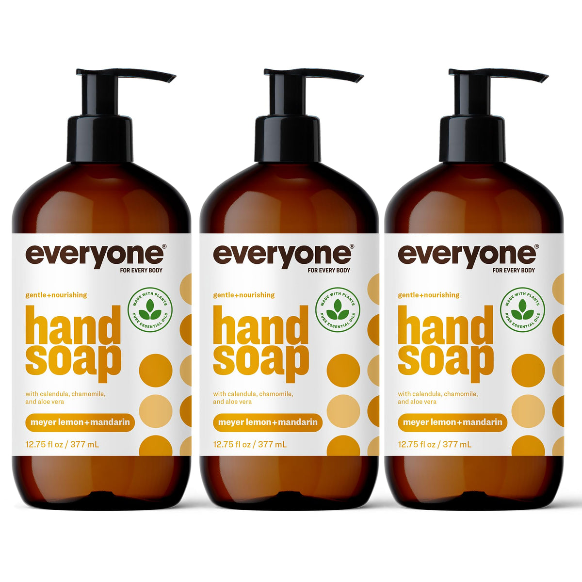 everyone for every body front packaging showing three bottles and citrus label benefit: clear product identity