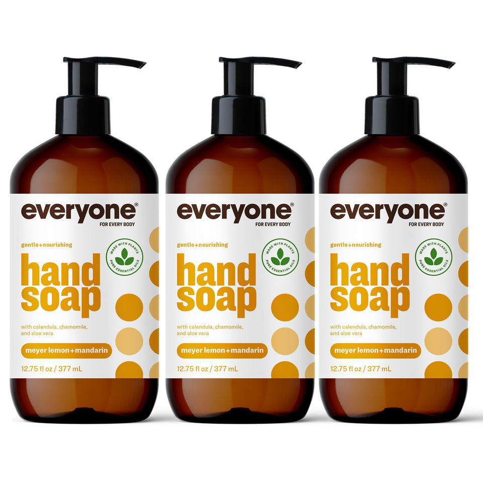 everyone for every body front packaging showing three bottles and citrus label benefit: clear product identity