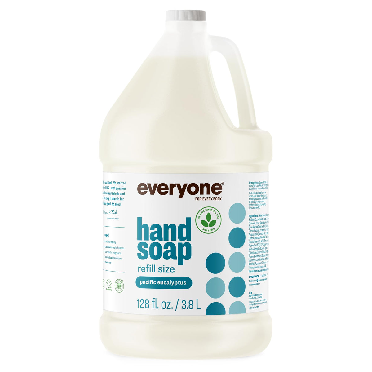 everyone brand one-gallon bottle front view showing size and recycled plastic benefit