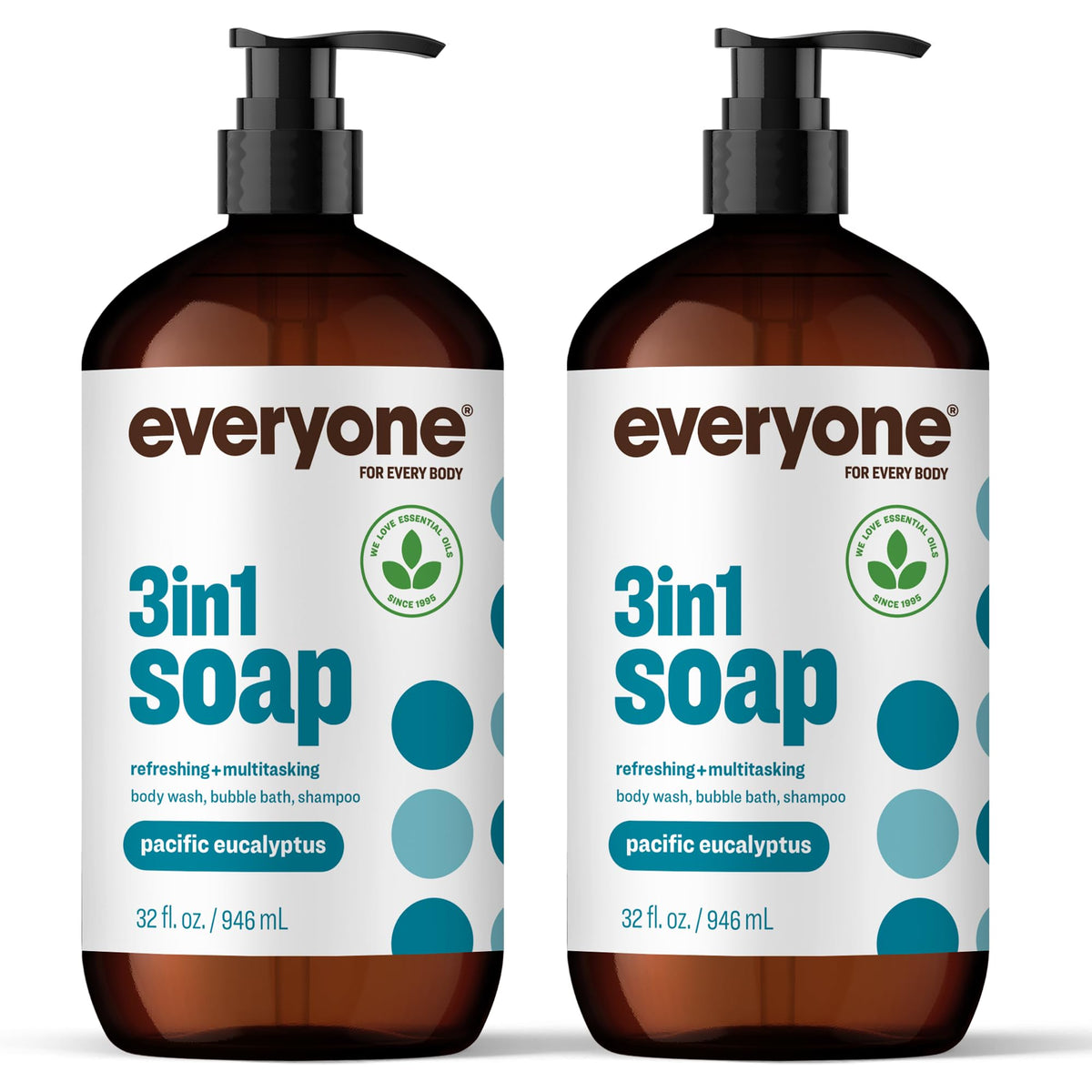 everyone front packaging showing twin 32 oz bottles and brand clarity benefits