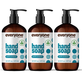 everyone bottle front packaging showing three-pack and recyclable benefit