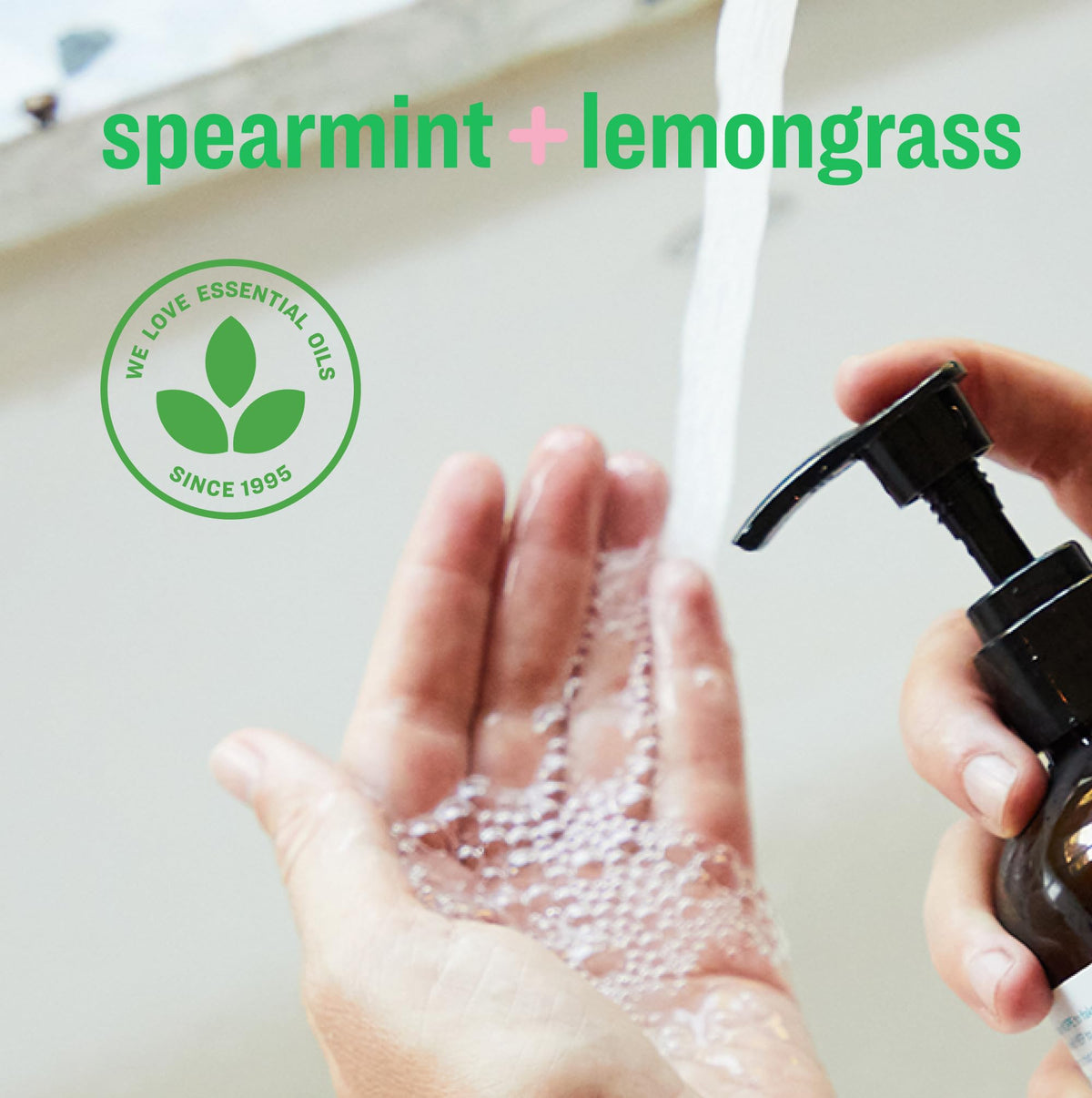 everyone pump dispensing soap into hands demonstrating effortless daily use benefit