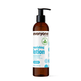 Everyone unscented lotion front bottle showing clean design and easy-pour cap for convenience