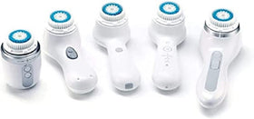 Evetree brush head in use during facial cleanse showing improved clean