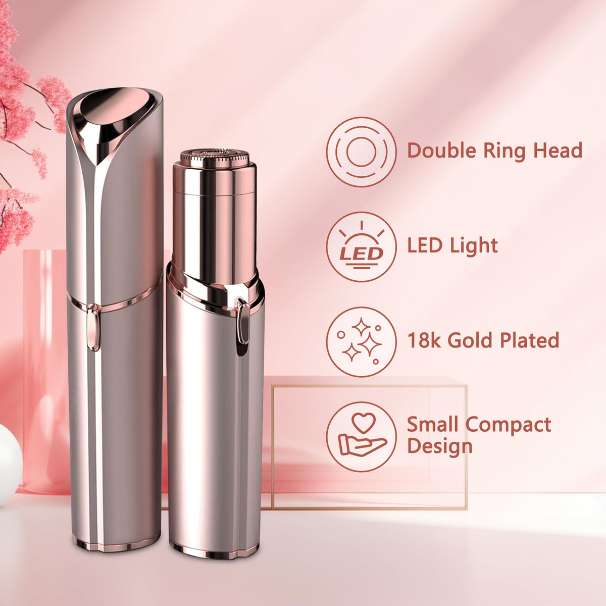 eviey close-up of gold plating highlighting smooth glide and gentle contact benefit