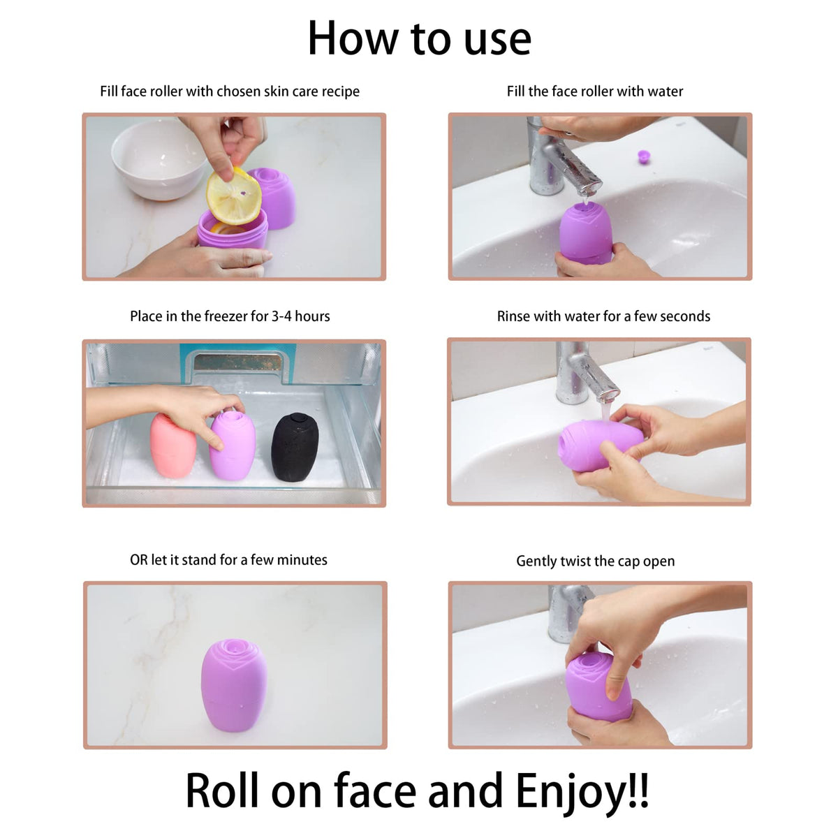 Evmliy ice roller used under-eye to reduce puffiness and refresh appearance