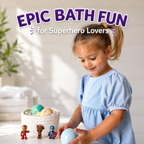 EvolutionUSA six large bath bombs lined up to show size and scale for longer fizz