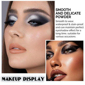 evpct application showing smokey eye makeup using glitter and matte shades for drama