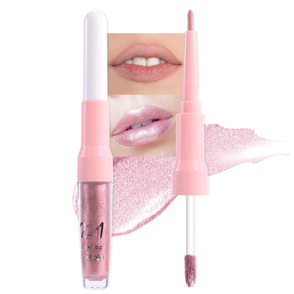 evpct dual-ended lip liner and liquid lipstick demonstrating two-in-one convenience