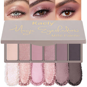 evpct front compact palette showing six shades and sleek case for travel convenience
