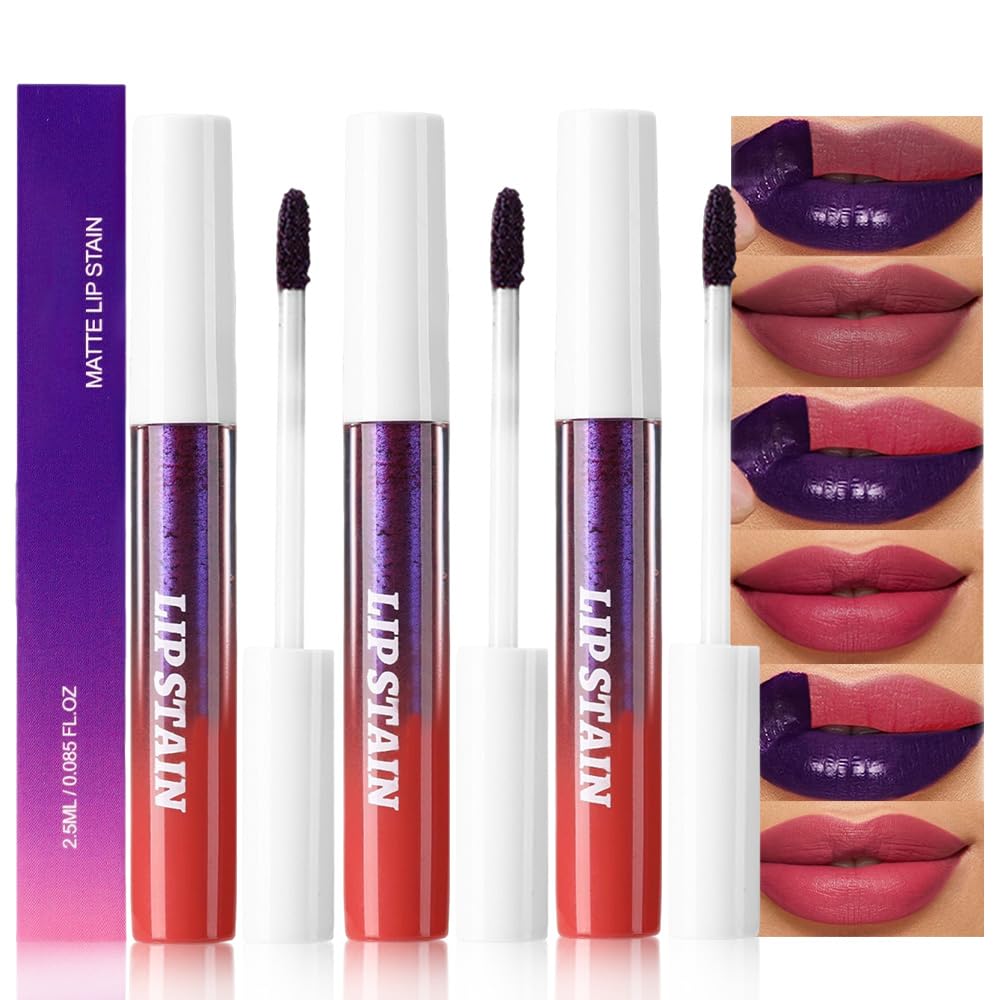 evpct front packaging trio showing three tubes and color range for bold long-lasting wear