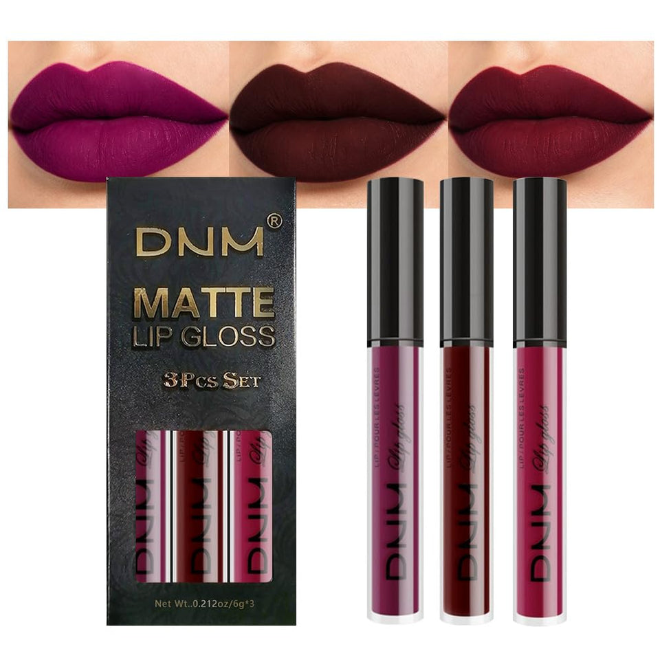 evpct front view of three-lipstick tubes showing colors and branding for quick choice
