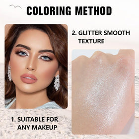 evpct applying shimmer on eyelid demonstrating brightening effect