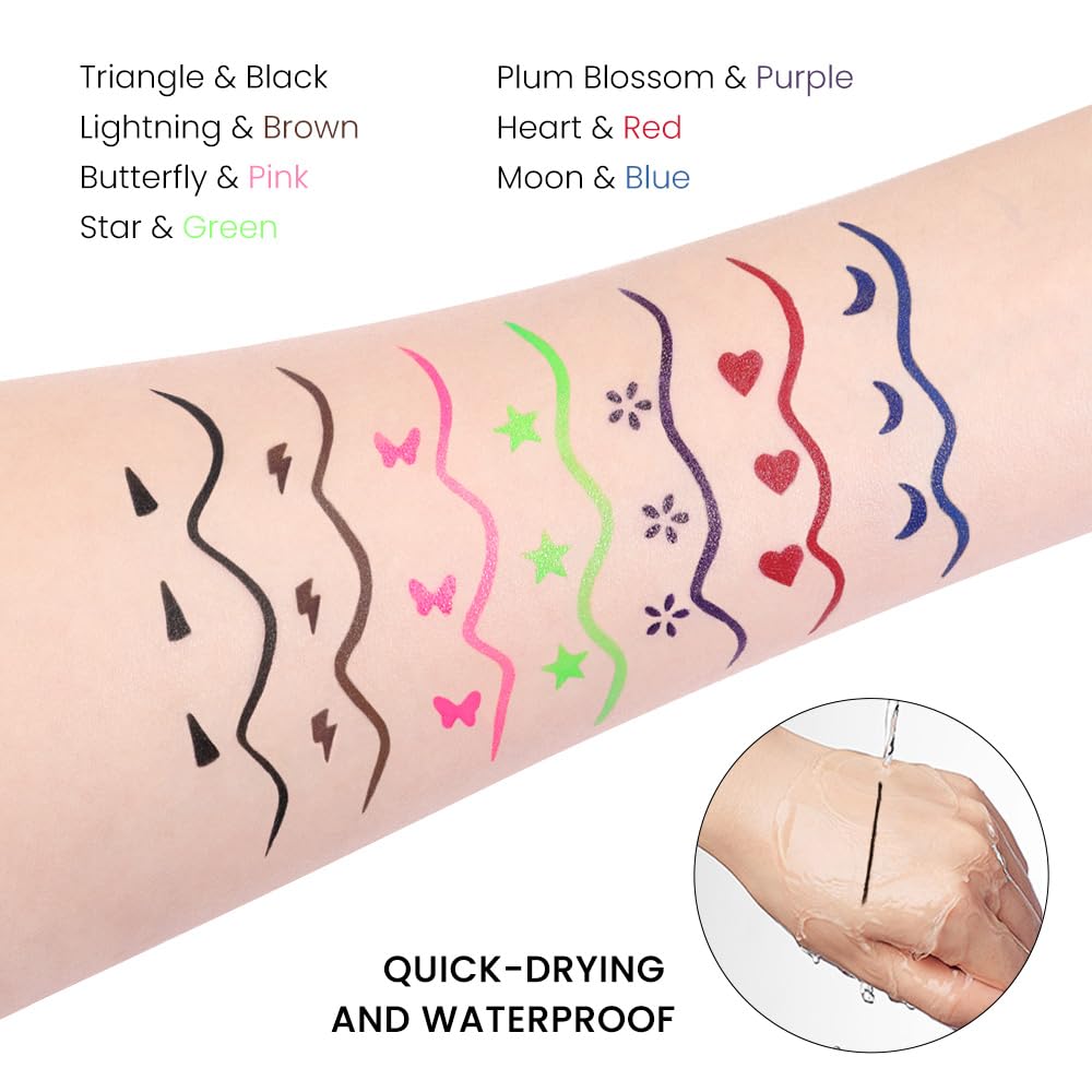 evpct model applying stamped eyeliner demonstrating quick cosplay-ready look