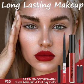 evpct lipstick wand texture swipe demonstrating smooth matte application benefit