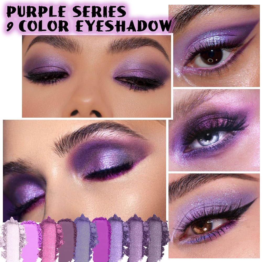 evpct close-up of shade pans revealing matte, shimmer and glitter payoff