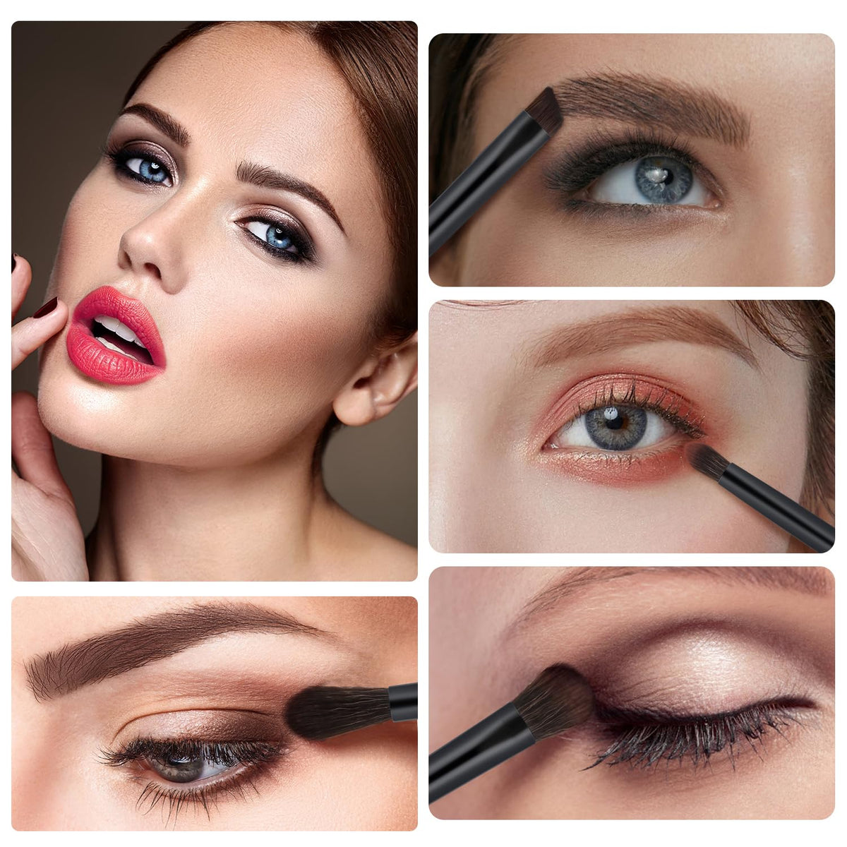 EVRCHGIEA brushes applying eyeshadow on model to show blending performance and professional finish