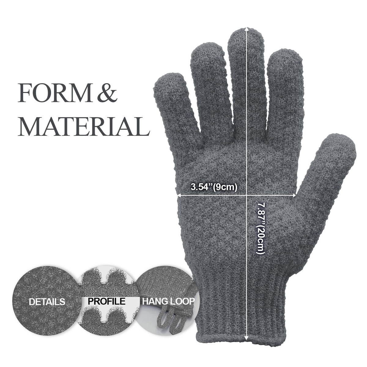 Evridwear close-up of the heavy textured side for effective dead-skin removal
