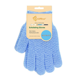 Evridwear gloves front view showing fit and dual texture for effective exfoliation