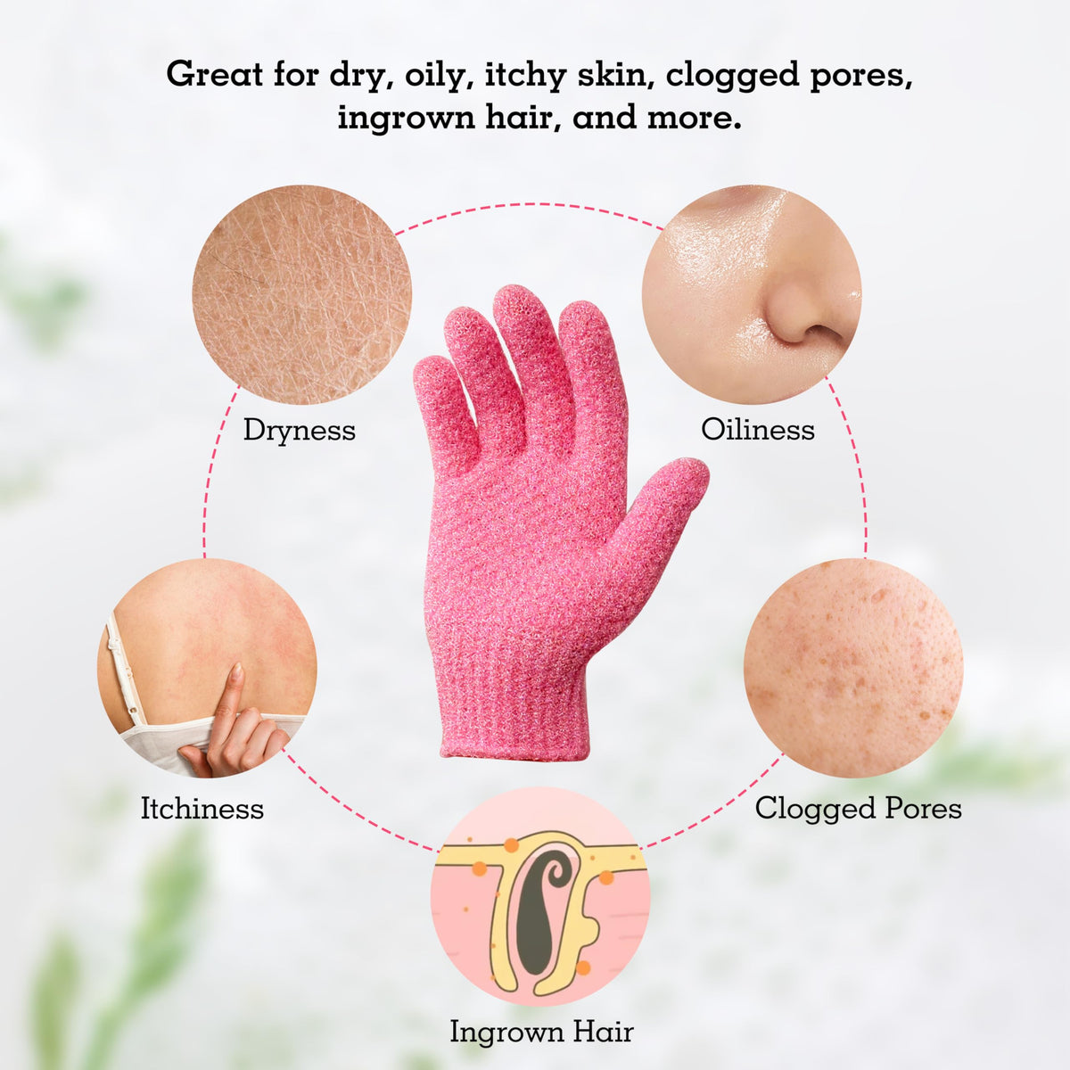 Evridwear mitt exfoliating foot demonstrating removal of rough skin