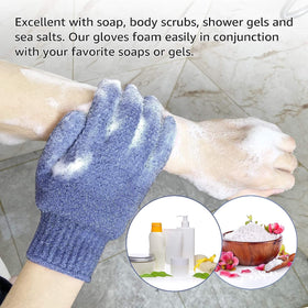 Evridwear glove exfoliating shoulder to smooth rough skin